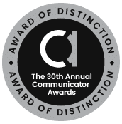 Logo for the 30th Annual Communicator Awards Award of Distinction