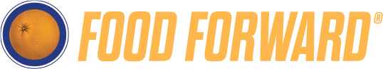 A logo of an Orange with the text Food Forward written in gold.